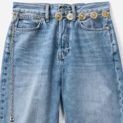 Ceinture dorée métal décor médailles