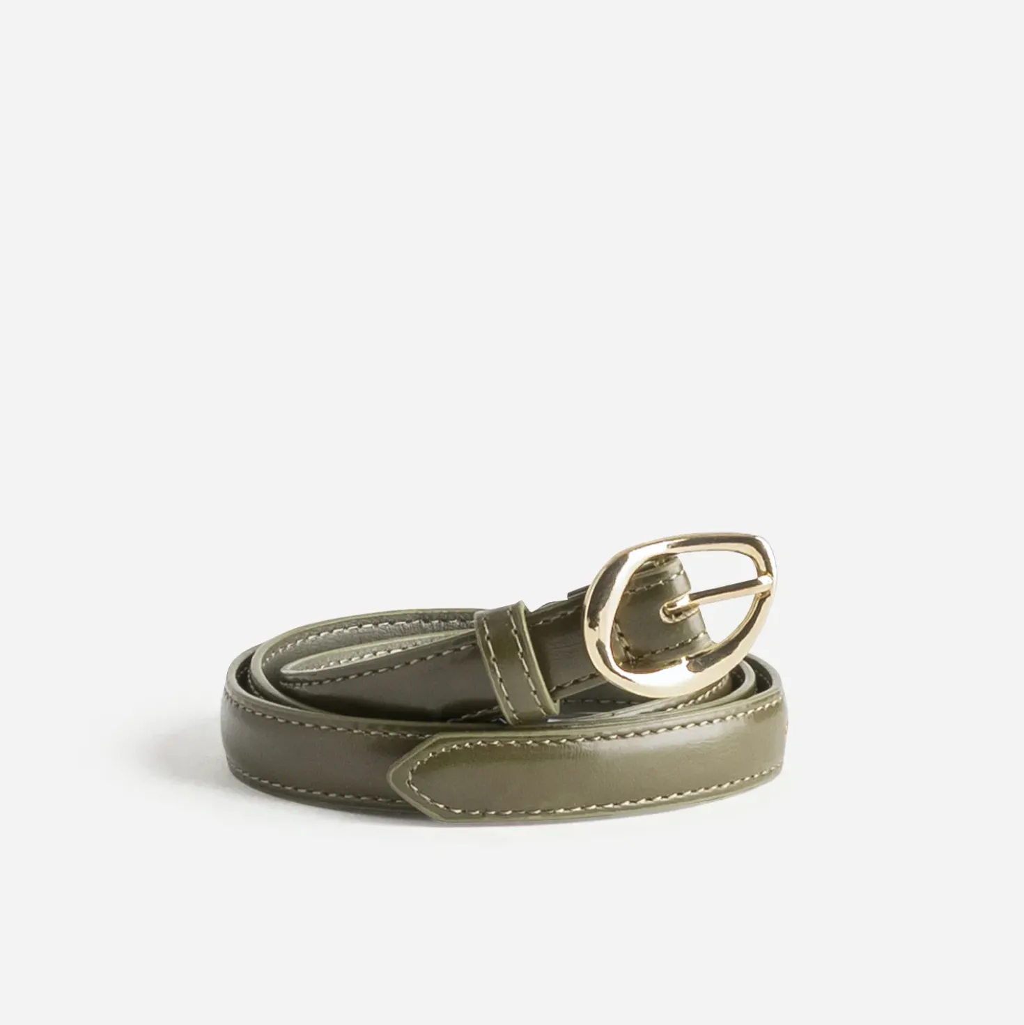 Ceinture fine kaki