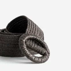 Ceinture marron tressée