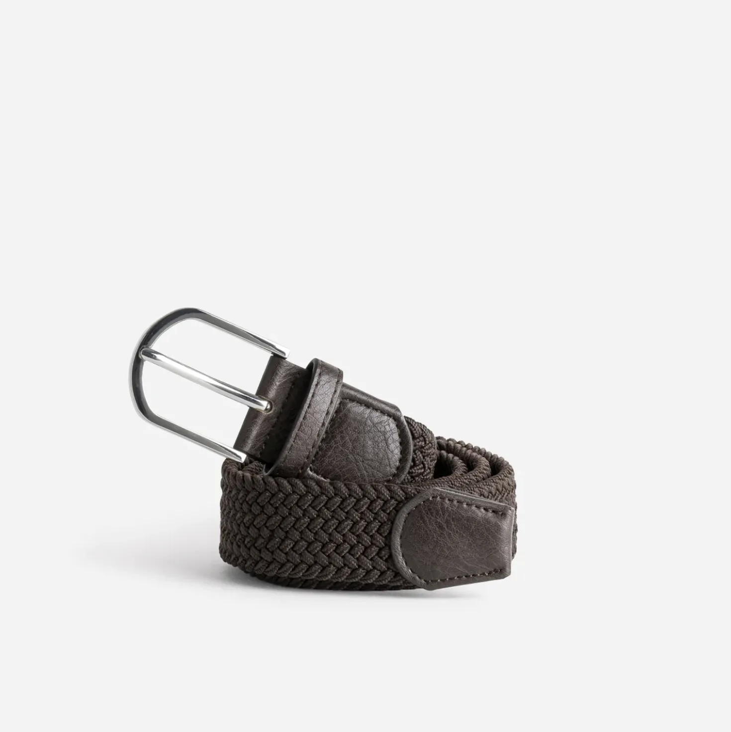 Ceinture marron tressée Homme