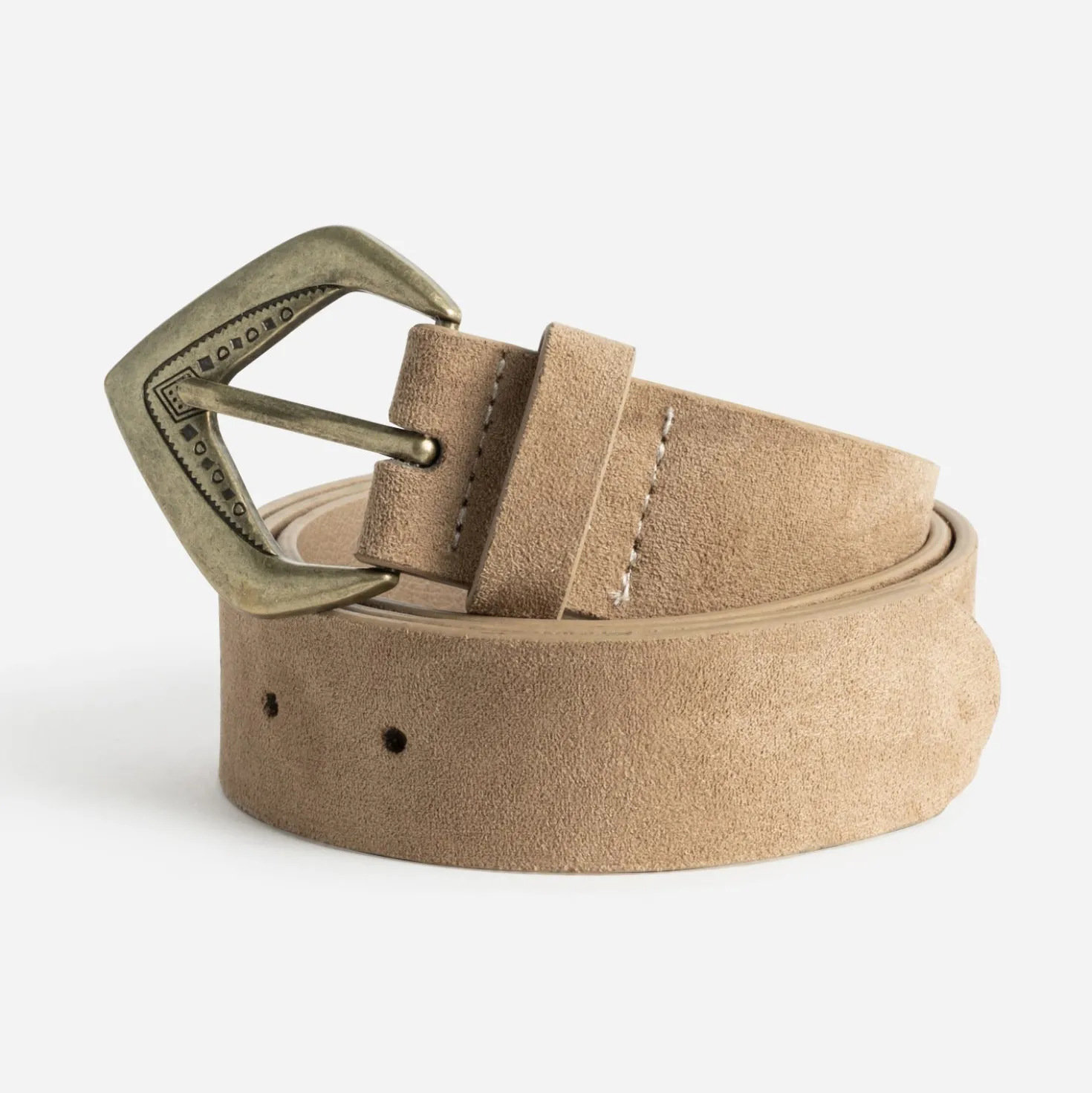 Ceinture taupe suédée