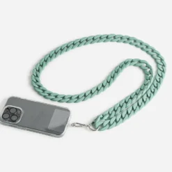 Chaîne bijou TEXTO verte pour téléphone portable