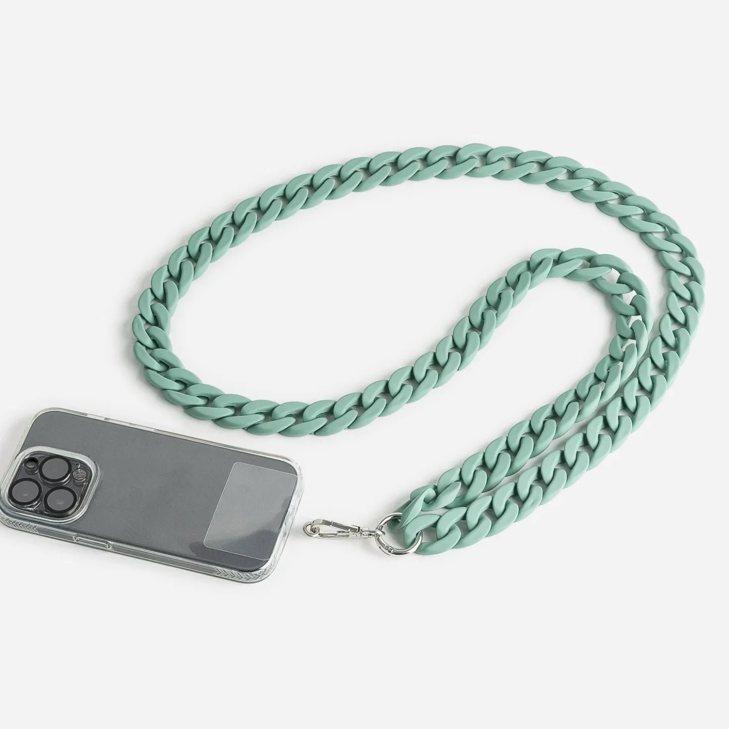 Chaîne bijou TEXTO verte pour téléphone portable