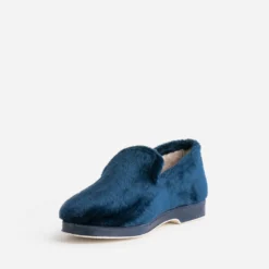 Charentaise bleue cocooning fourrée