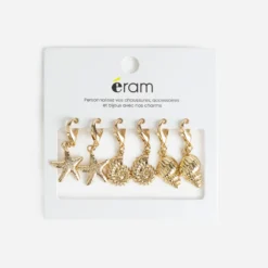 Charms dorés métal forme coquillages