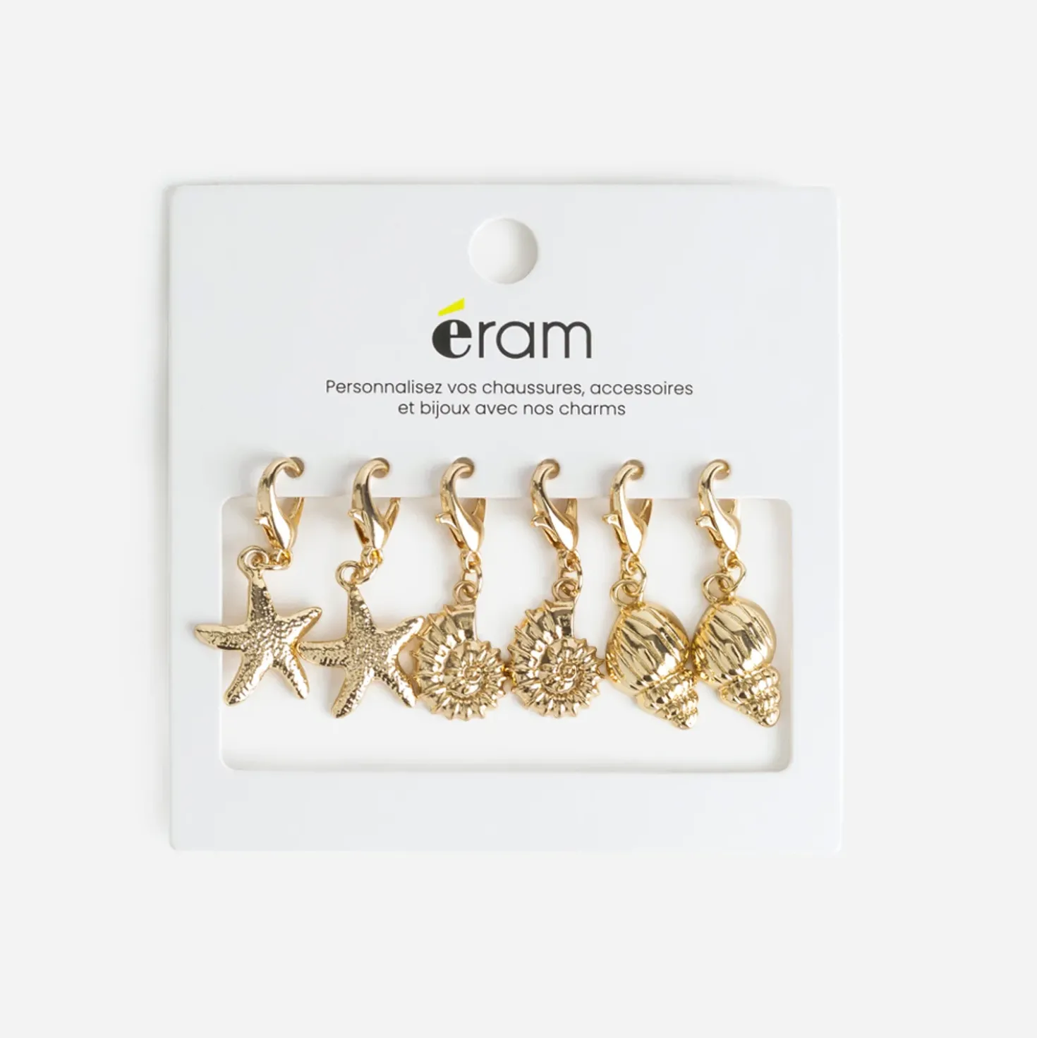 Charms dorés métal forme coquillages