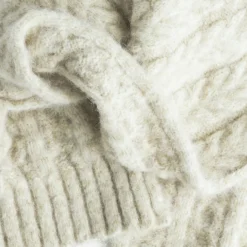 Écharpe écrue tricot fantaisie