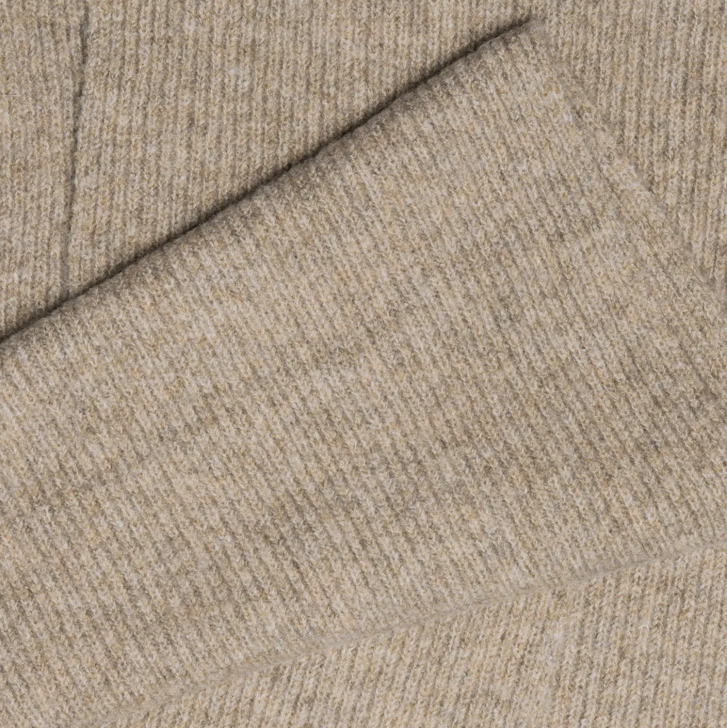 Écharpe taupe maille côtelée homme
