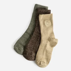 Chaussettes marron, beige, kaki pailletées