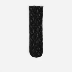 Chaussettes noires dentelle