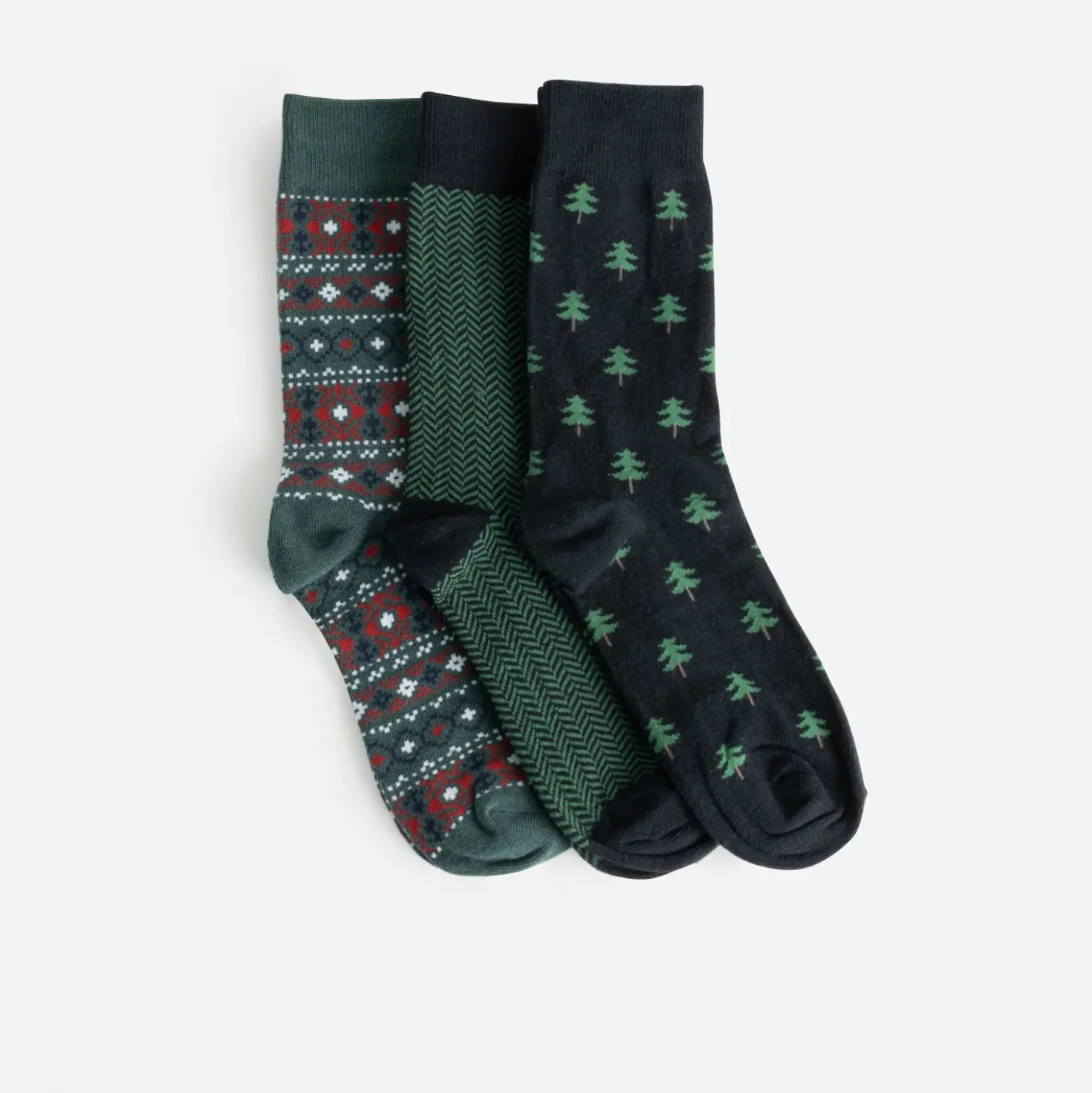 Chaussettes vertes, marine rouges homme