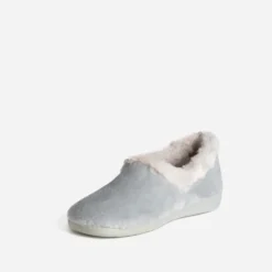 Chausson gris fourré
