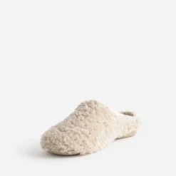 Chausson-mule beige sherpa