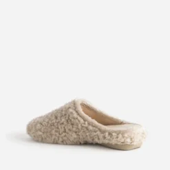 Chausson-mule beige sherpa