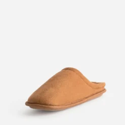 Chausson-mule cognac Homme