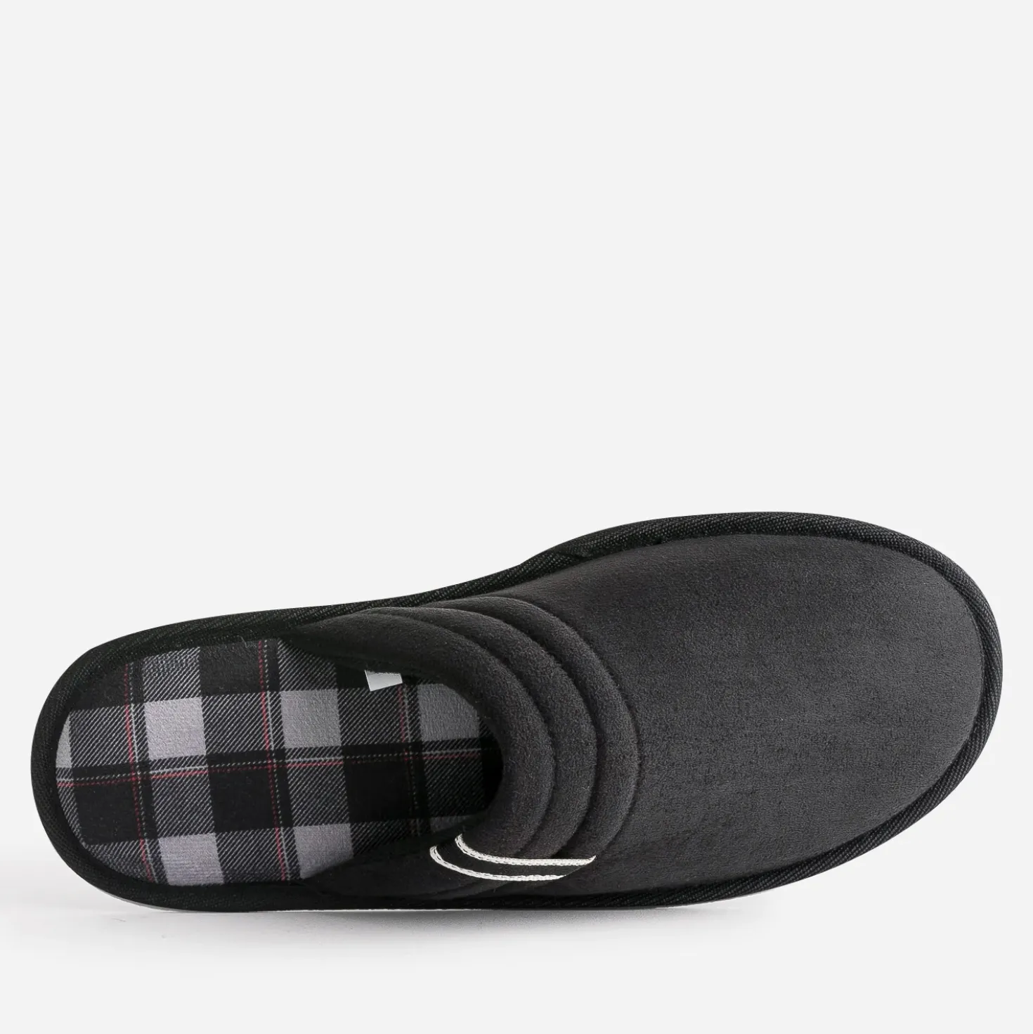 Chausson-mule noire première carreaux