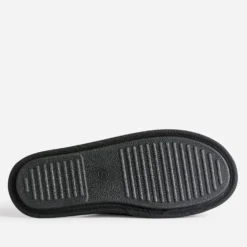 Chausson-mule noire première carreaux