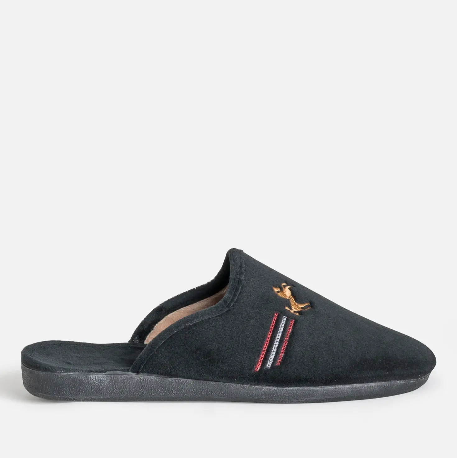 Chausson-mule noir homme