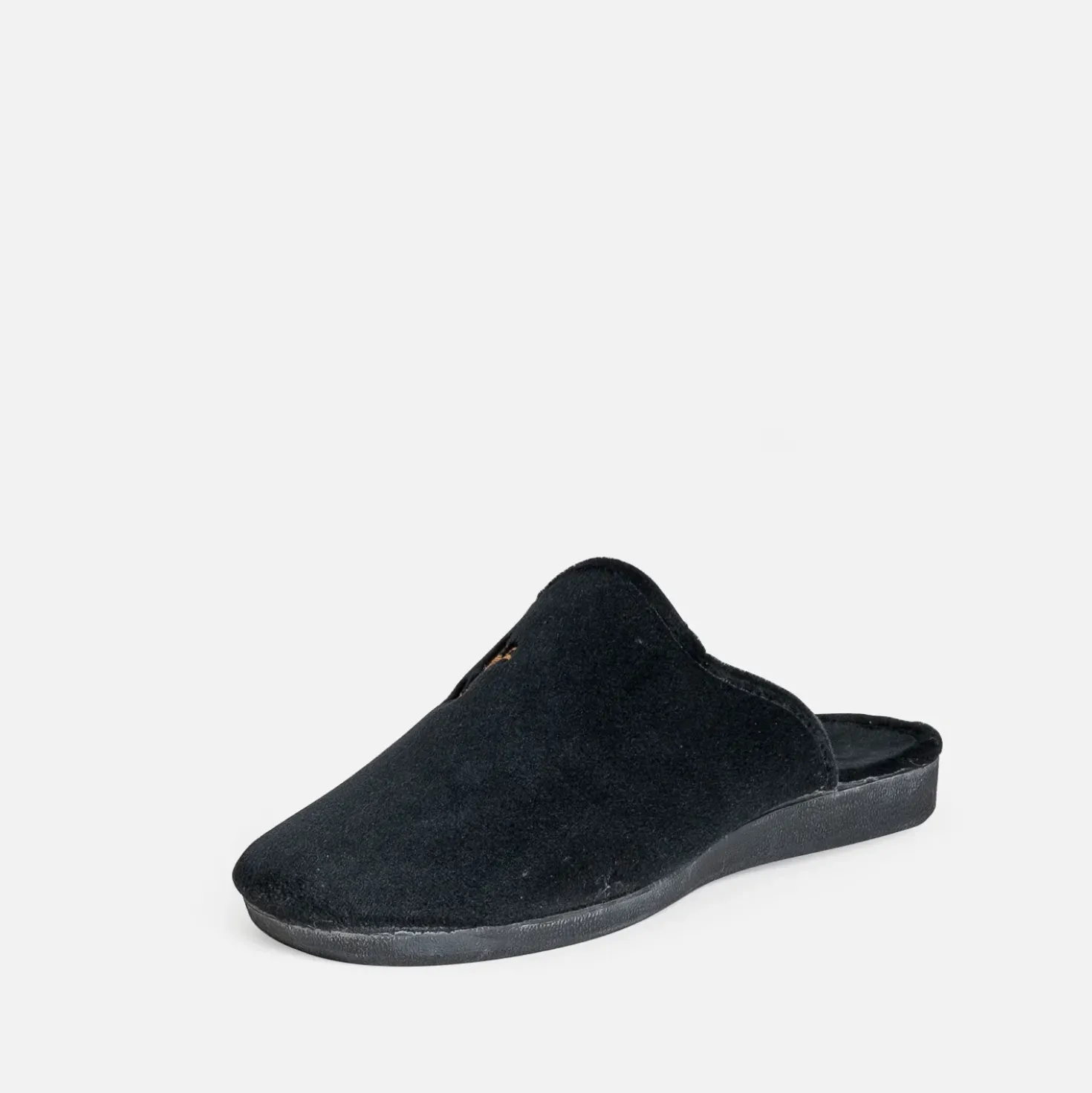 Chausson-mule noir homme