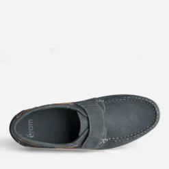 Chaussure-bateau marine cuir scratch