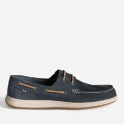 Chaussure-bateau marine cuir nubuck