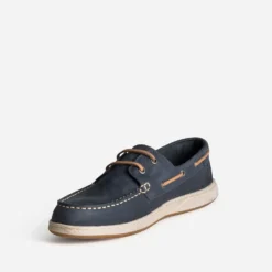Chaussure-bateau marine cuir nubuck