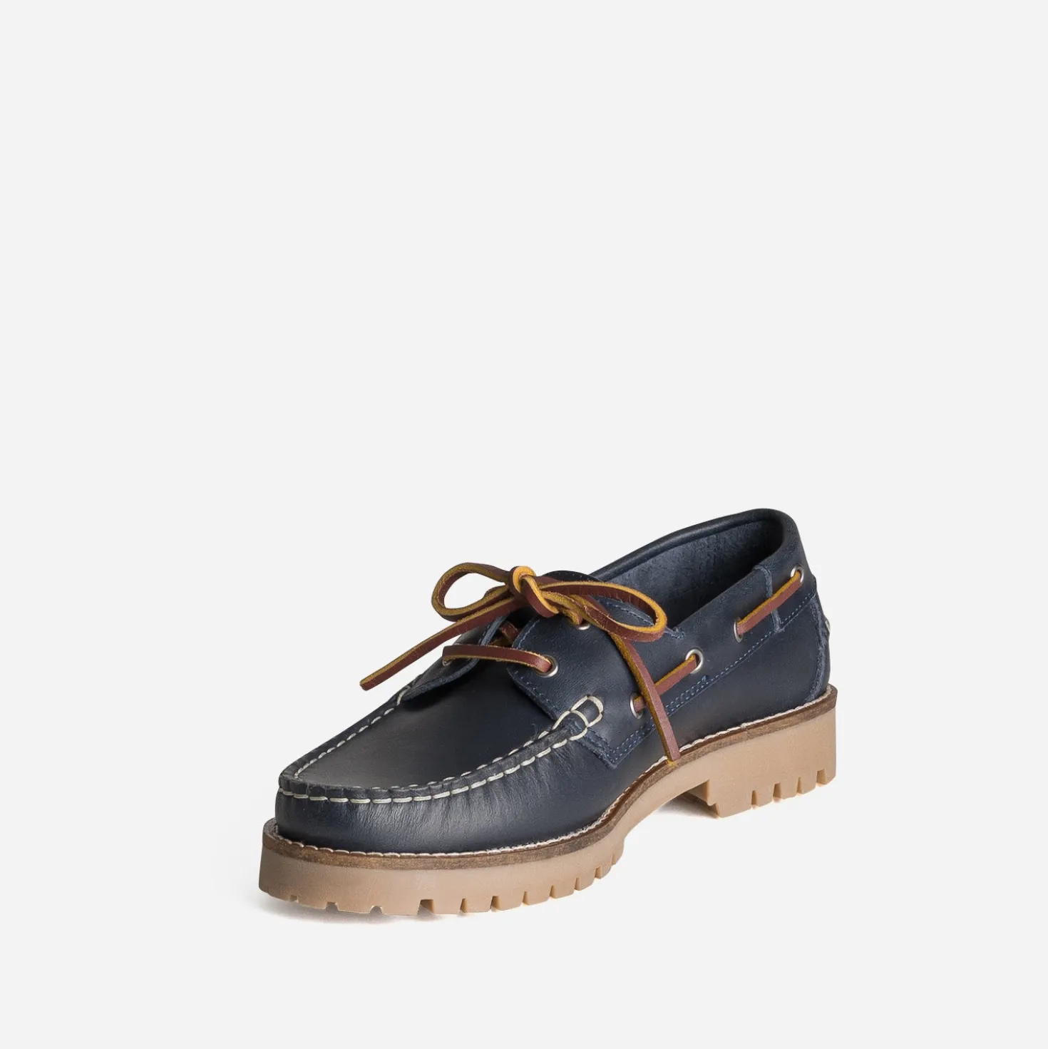 Chaussure-bateau marine cuir