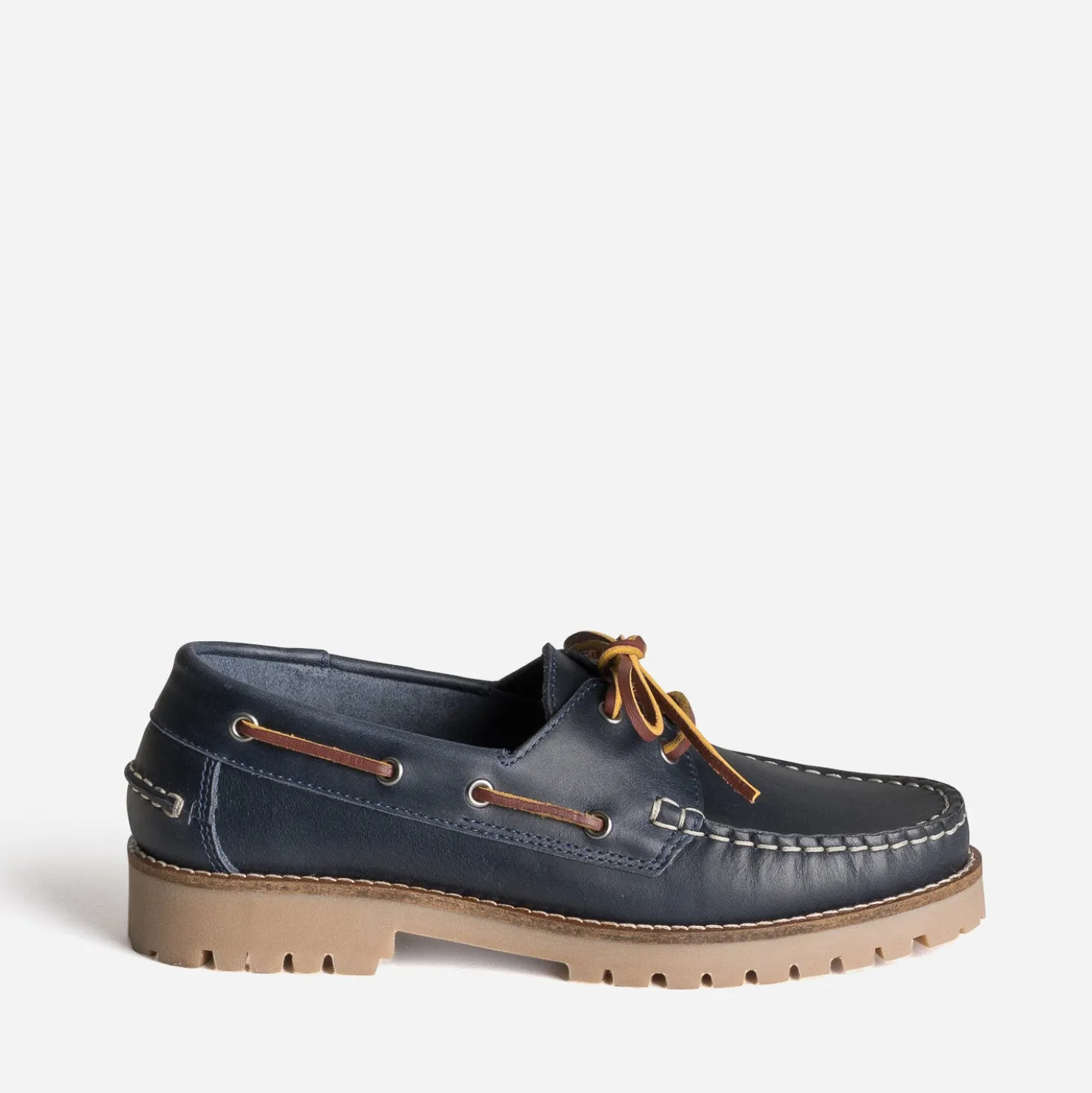 Chaussure-bateau marine cuir