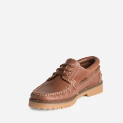 Chaussure bateau marron clair cuir