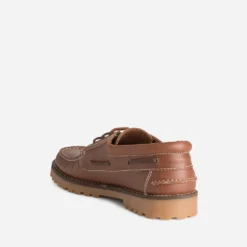 Chaussure bateau marron clair cuir