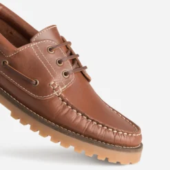 Chaussure bateau marron clair cuir
