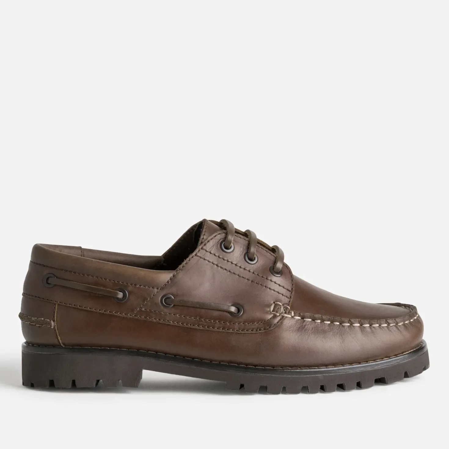 Chaussure-bateau marron cuir