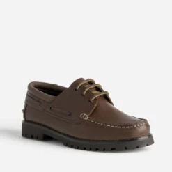 Chaussure-bateau marron cuir