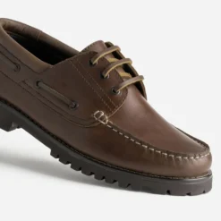 Chaussure-bateau marron cuir