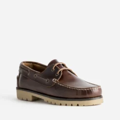 Chaussure bateau marron cuir