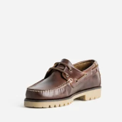 Chaussure bateau marron cuir