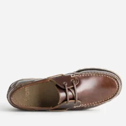 Chaussure bateau marron cuir
