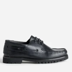 Chaussure-bateau noir cuir