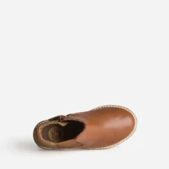 Chelsea boots BUGGY camel et doré cuir