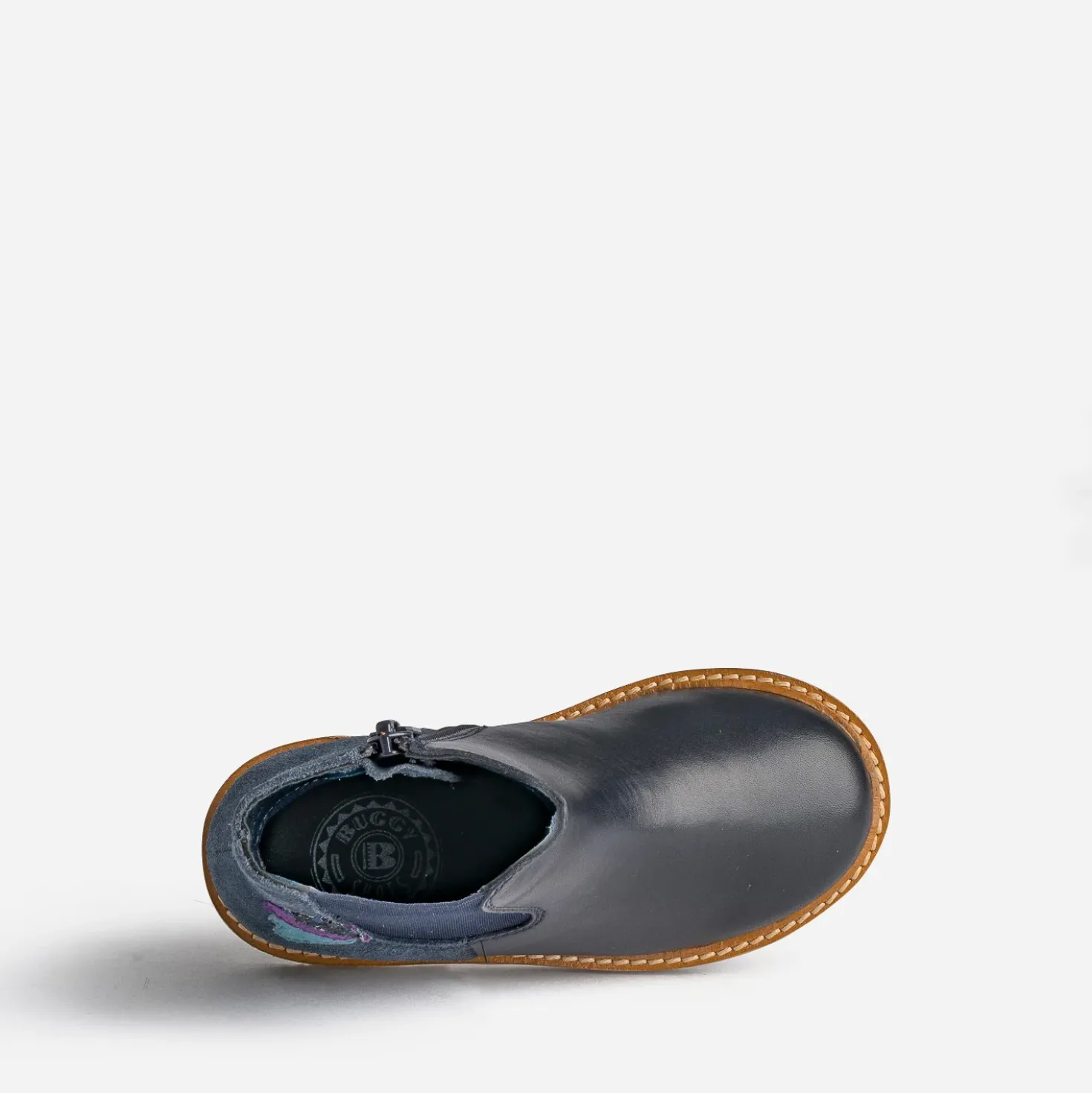 Chelsea boots éco-conçu BUGGY marine en cuir