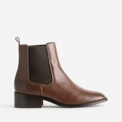 Chelsea boots cognac éco-conçu en cuir