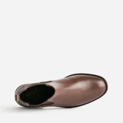 Chelsea boots cognac éco-conçu en cuir