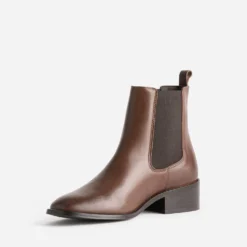 Chelsea boots cognac éco-conçu en cuir