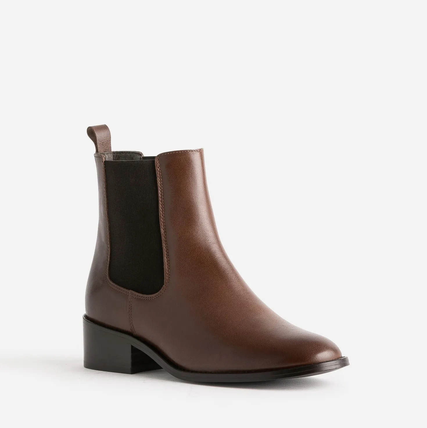 Chelsea boots cognac éco-conçu en cuir
