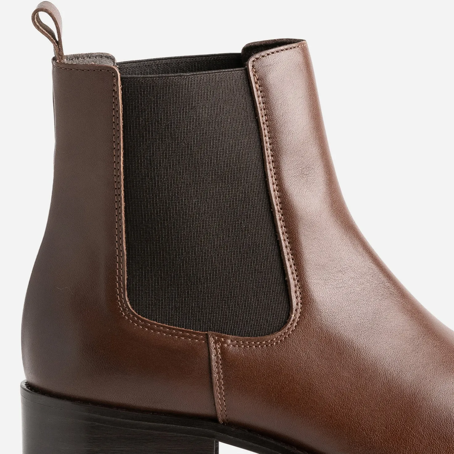 Chelsea boots cognac éco-conçu en cuir