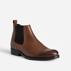 Chelsea boots cognac cuir