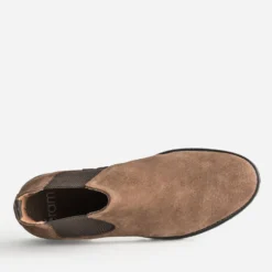 Chelsea boots cognac cuir velours