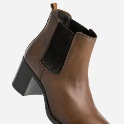 Chelsea boots cognac en cuir