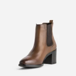 Chelsea boots cognac en cuir