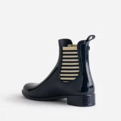 Chelsea boots de pluie IGOR marine élastiques rayés